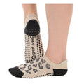 Great Soles - Keira Tab Back Grip Sock - Leopard/Black