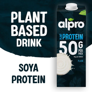 Alpro Soya High Protein Drink 1L, 100% Plant Based And Dairy Free - Case of 8 (8 x 1L)
