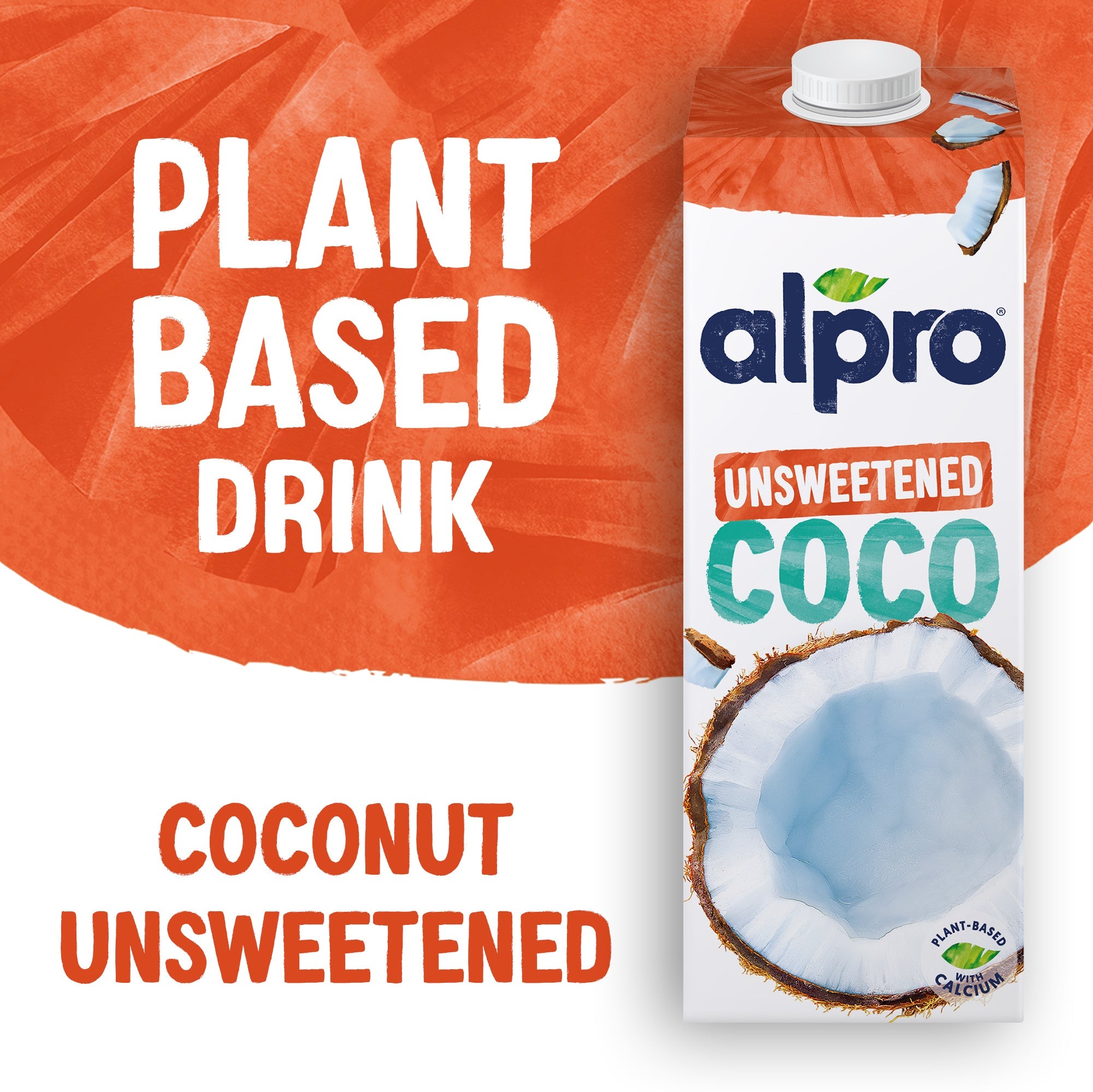 Alpro Coconut Unsweetened Drink 1L, 100% Plant Based And Dairy Free, Suitable For Vegans, Naturally Free From Lactose, Rich In Nutrients