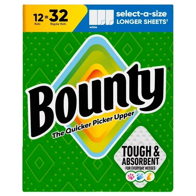 Bounty Select A-Size Paper Towels - 12 Rolls
