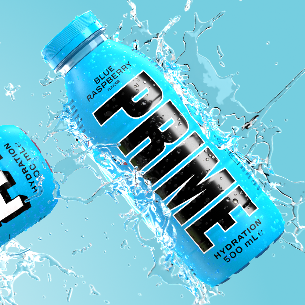 Prime Blue Raspberry Hydration Drink 500ml (Pack of 12)