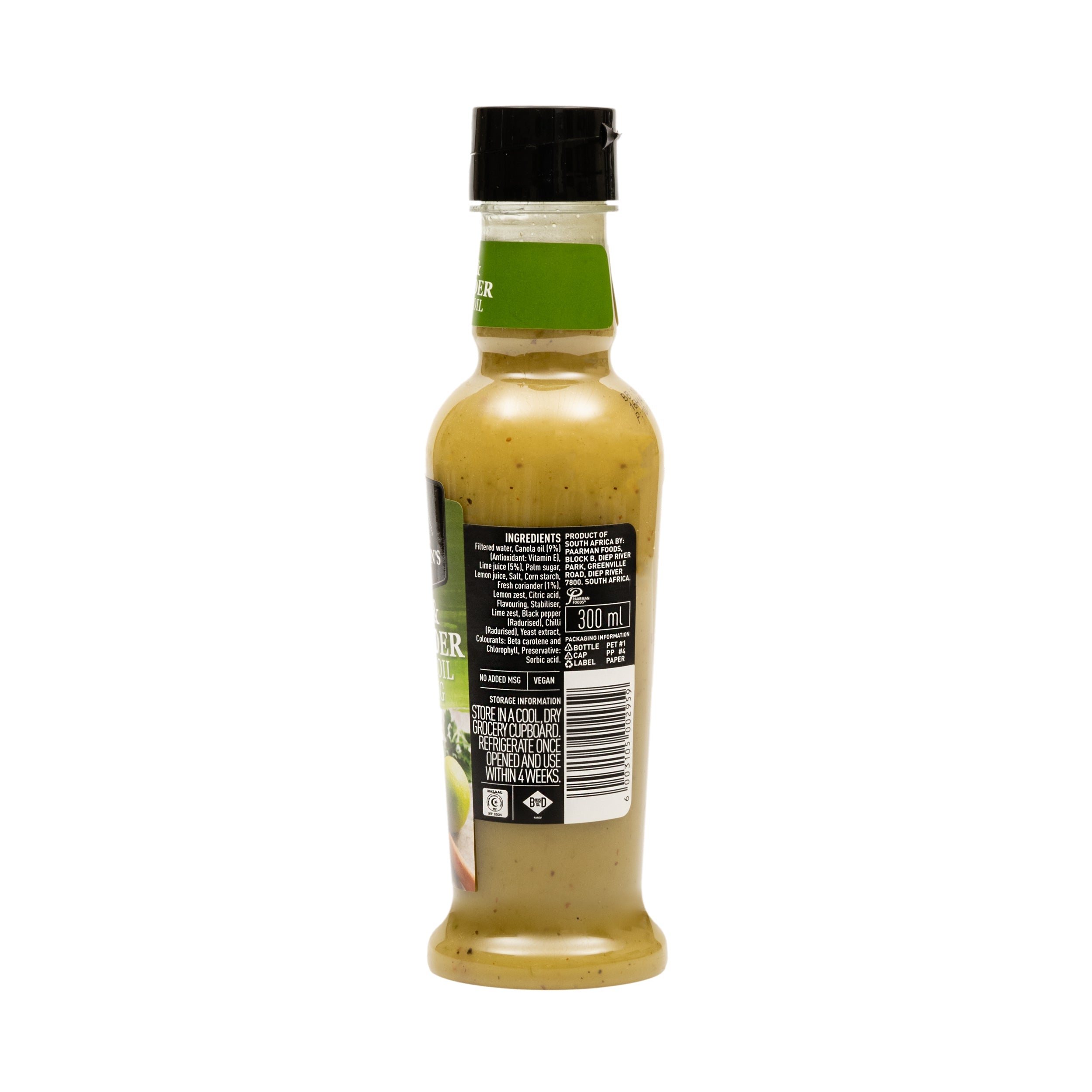 Ina Paarman Reduced Oil Lime & Coriander Dressing 300ml