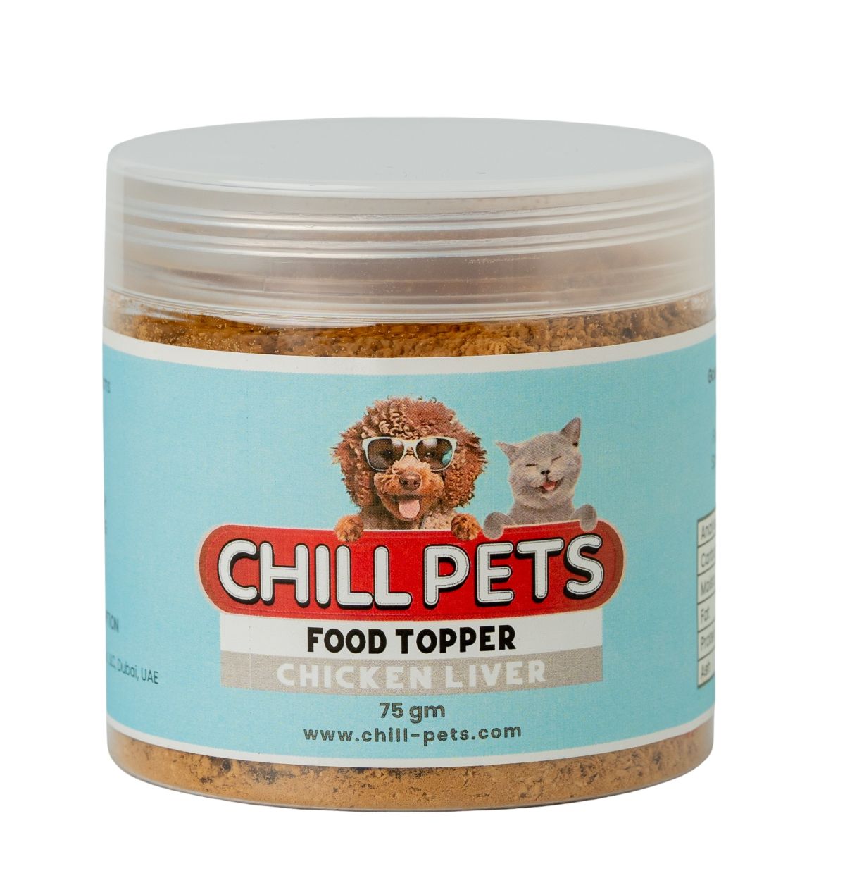 Chill Pets Chicken Liver Food Topper for Dogs and Cats 75g