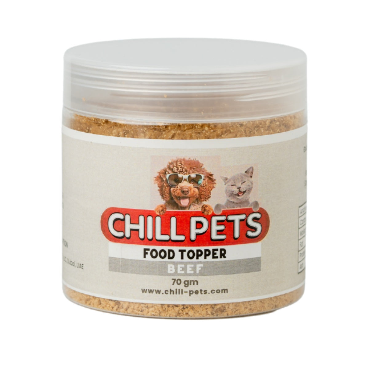Chill Pets Beef Food Topper for Dogs and Cats 70g