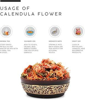 AWAFI MILL Calendula Flower Dried Marigold - 100 g | 3.5 Oz
