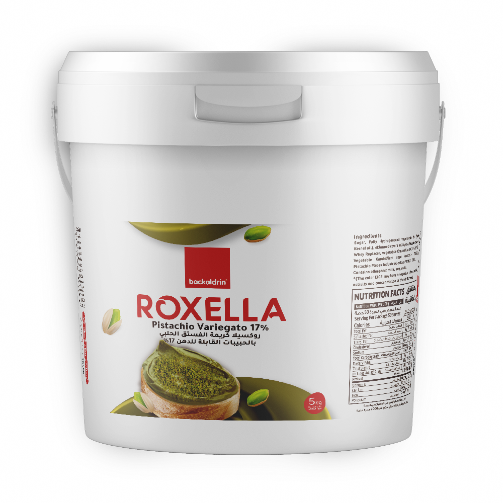 Backaldrin Roxella Pistachio Variegato 5Kg, Spreads/ Fillings/ Toppings