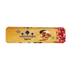 Arabian Delights Assorted Chocodate, Classic Chocolate Coated Bite-Sized Snacks, Stuffed w/ Golden Roasted Almonds, Dates | Snacks & Sweets Pouch - 150g
