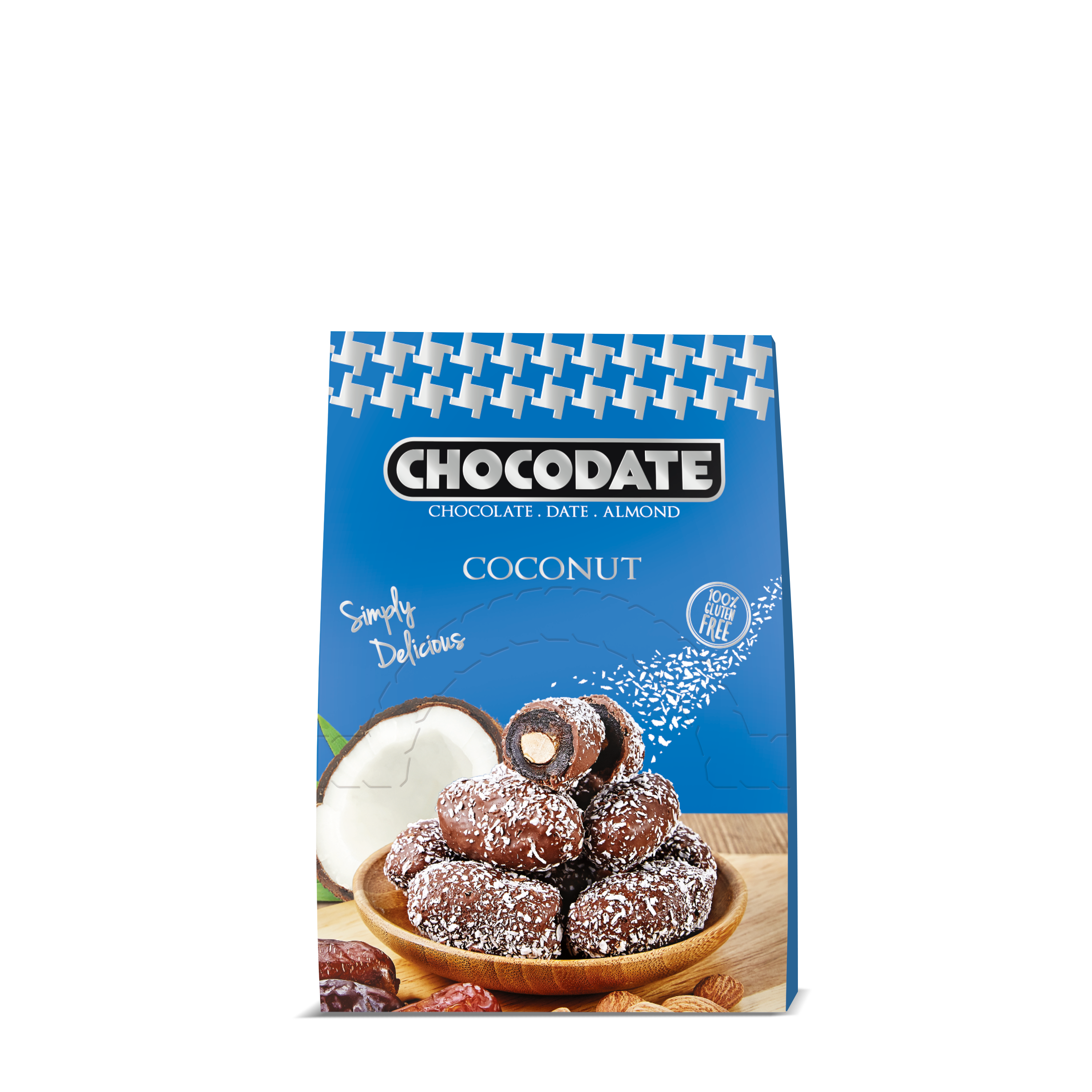 Chocodate Coconut  | Exquisite Bite Sized Delicacy | Handmade Treat - Rich Silky Chocolate - Velvety Arabian Date - Golden Roasted Almond - 33gm