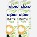 Alpro Barista Soya Drink 1L,(Pack of 4) 100% Totally Plant Based, Dairy & Vegan, Naturally Free From Lactose, Fabulously Foamable Addition To Your Coffee