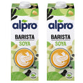 Alpro Barista Soya Drink, (Dual Pack 1Lx 2),Totally Plant Based, Dairy & Vegan, Naturally Free From Lactose, Fabulously Foamable Addition To Your Coffee