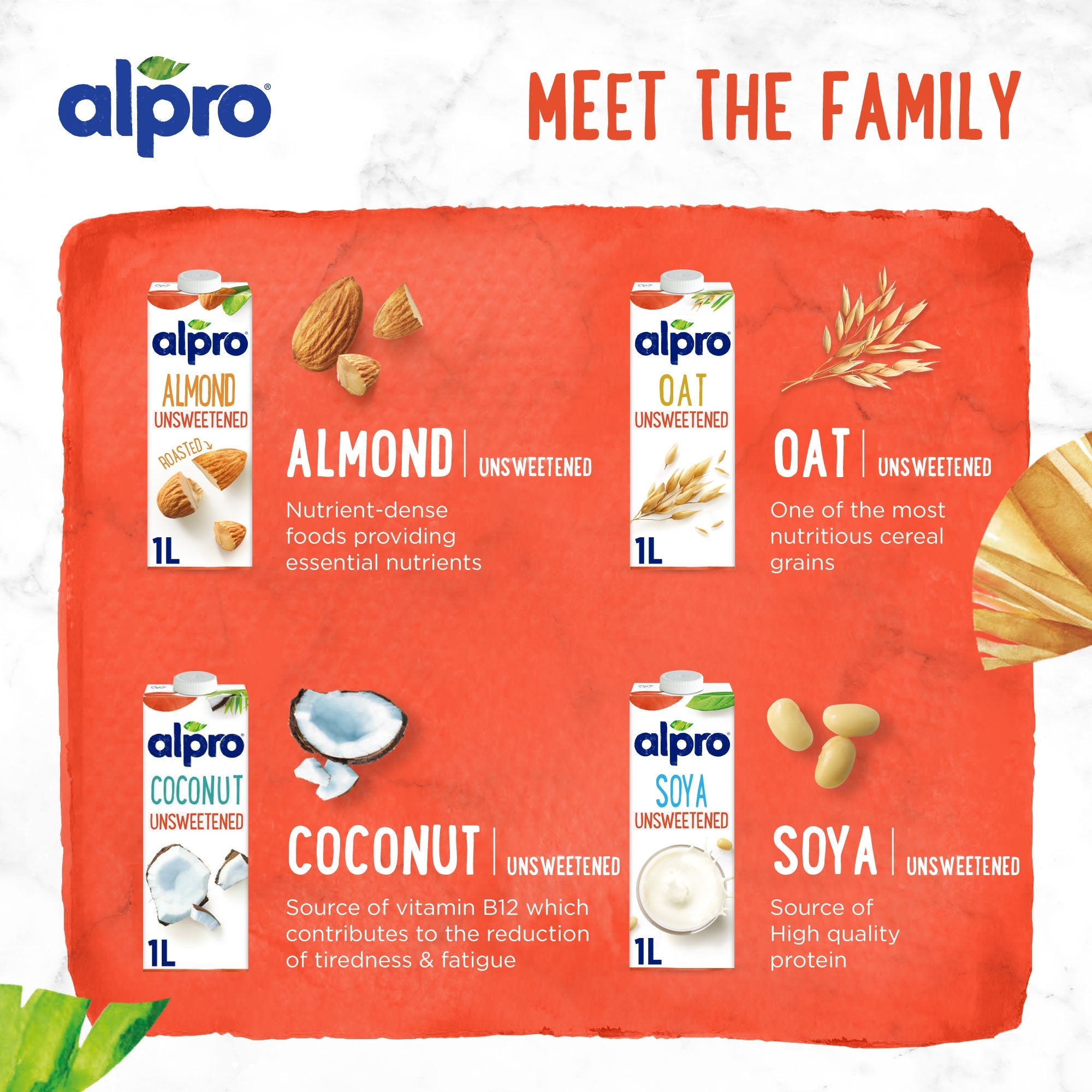 Alpro Soya Unsweetened Drink 1L, 100% Plant Based And Dairy Free, Suitable For Vegans, Naturally Free From Lactose, Rich In Nutrients