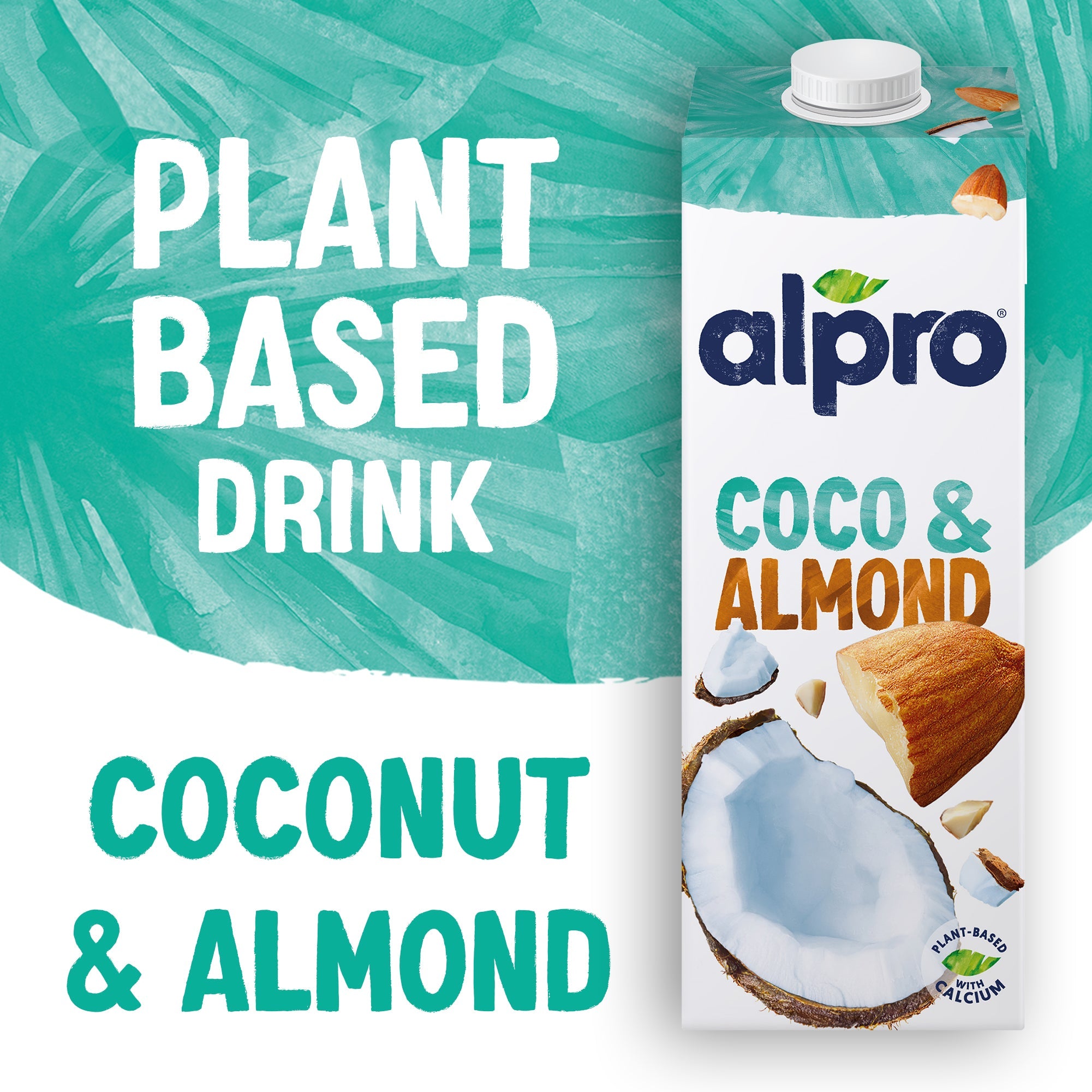 Alpro Drink Coconut-Almond Dual Pack (1l x 2), 100% Plant Based And Dairy Free, Suitable For Vegans, Naturally Free From Lactose, Rich In Nutrients
