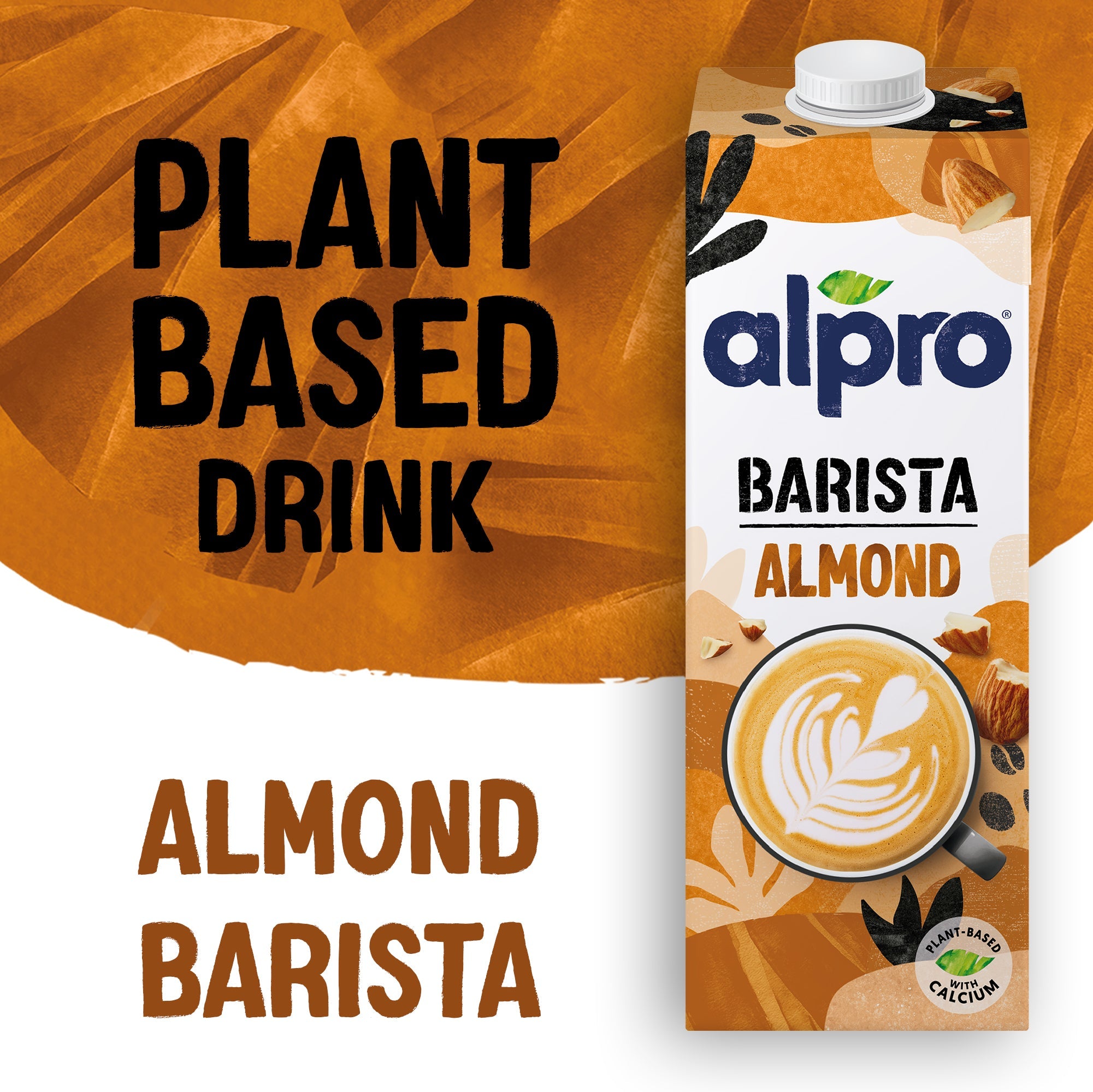 Alpro Barista Almond Drink, (Dual Pack 1Lx 2), Totally Plant Based And Vegan, Naturally Free From Lactose, Fabulously Foamable Addition To Your Coffee