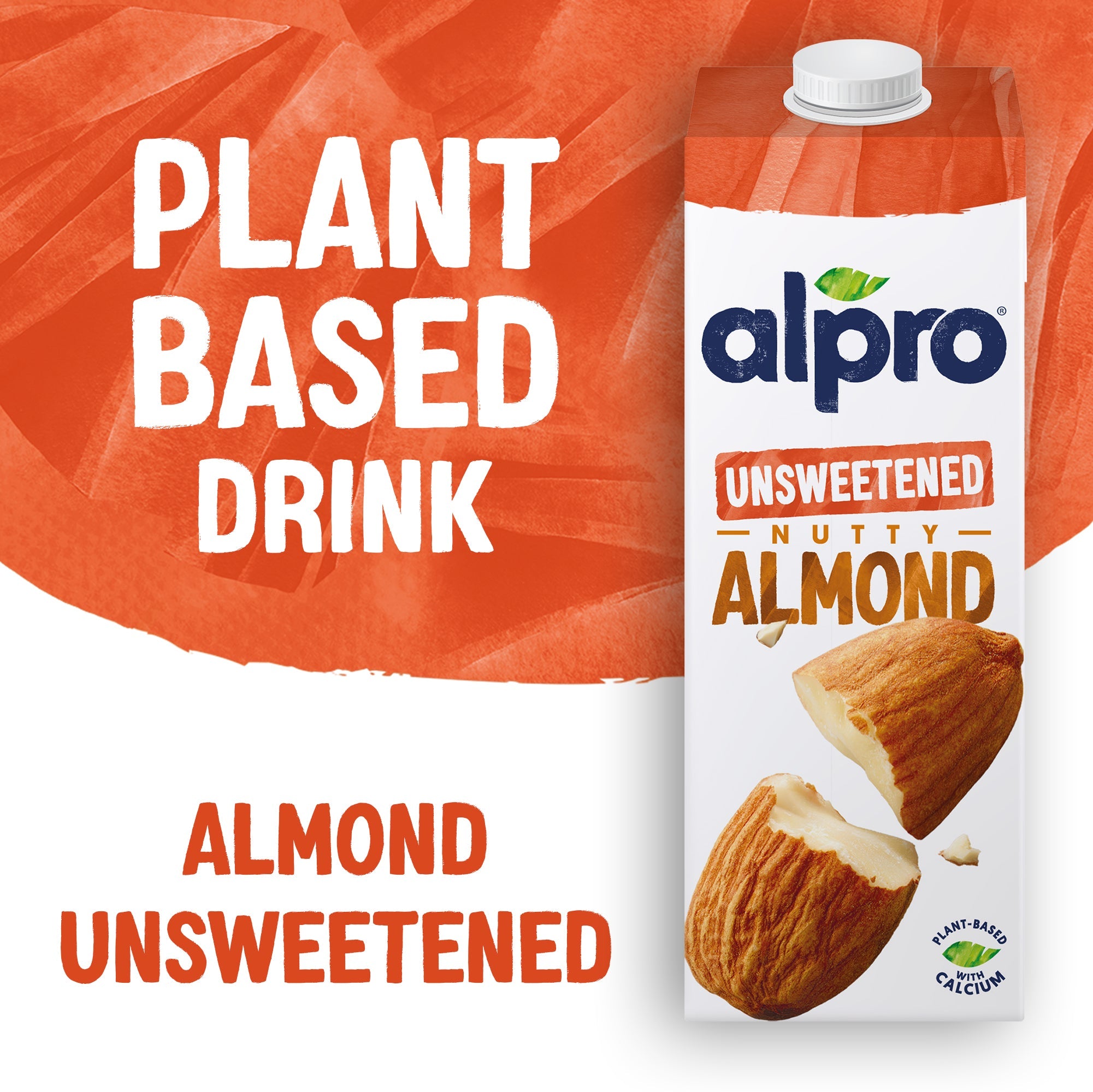 Alpro Drink Almond Unsweetened Dual Pack (1l x 2), 100% Plant Based And Dairy Free, Suitable For Vegans, Naturally Free From Lactose, Rich In Nutrients