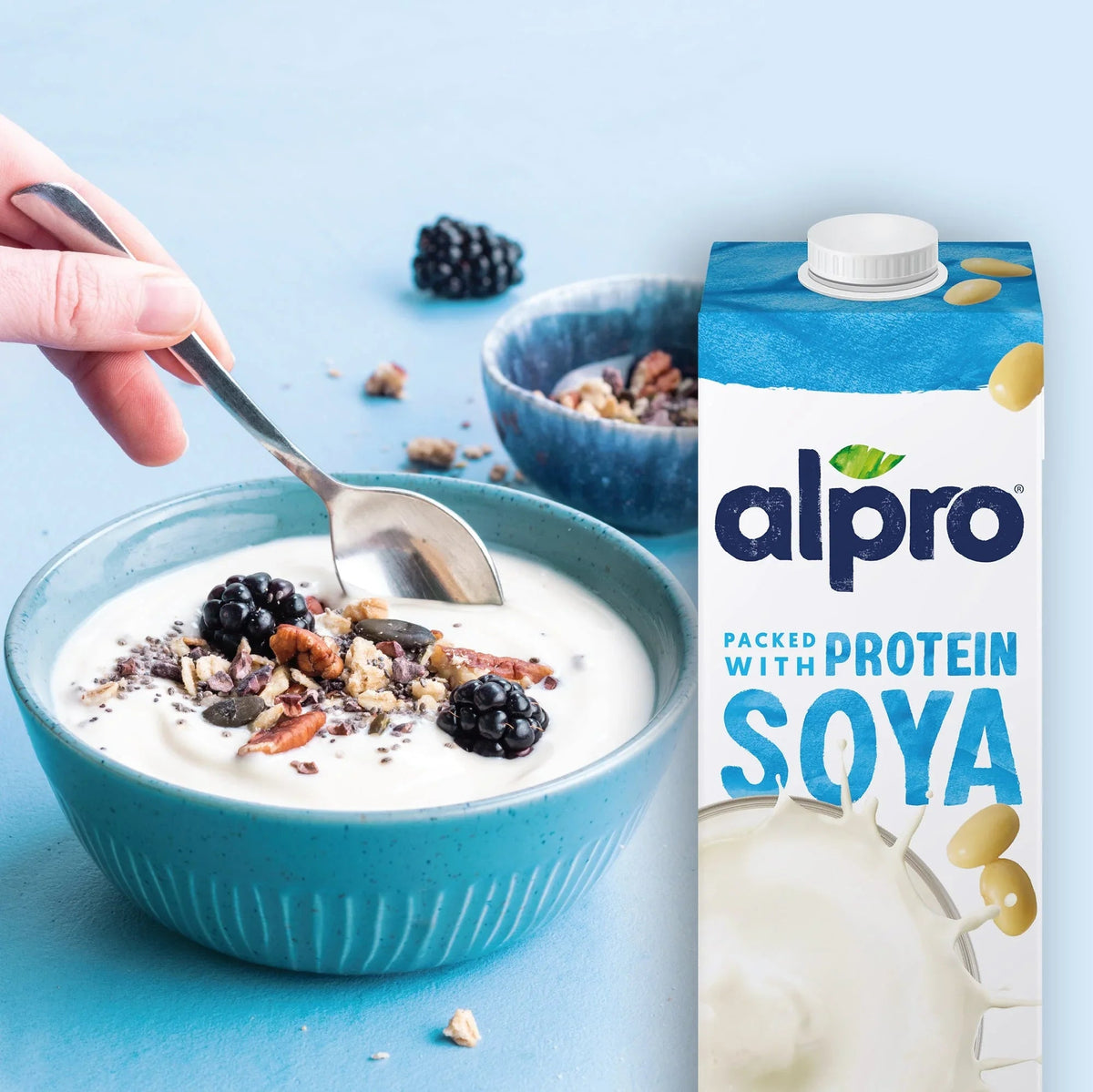 Alpro Soya Drink 1L, 100% Plant Based And Dairy Free - Case of 12 (12 x 1L)