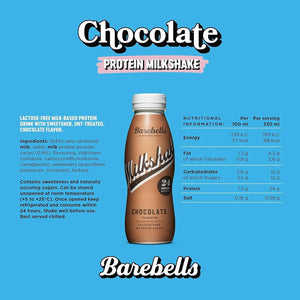 Barebbells Sugar Free & Locus Free Chocolate Milkshake 330ml