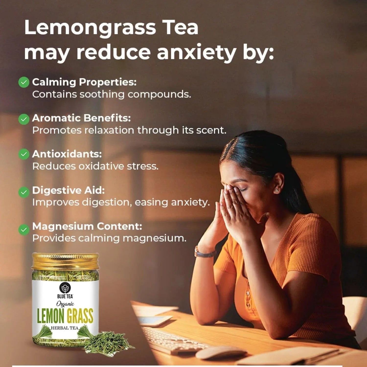 Blue Tea Lemon Grass 100g