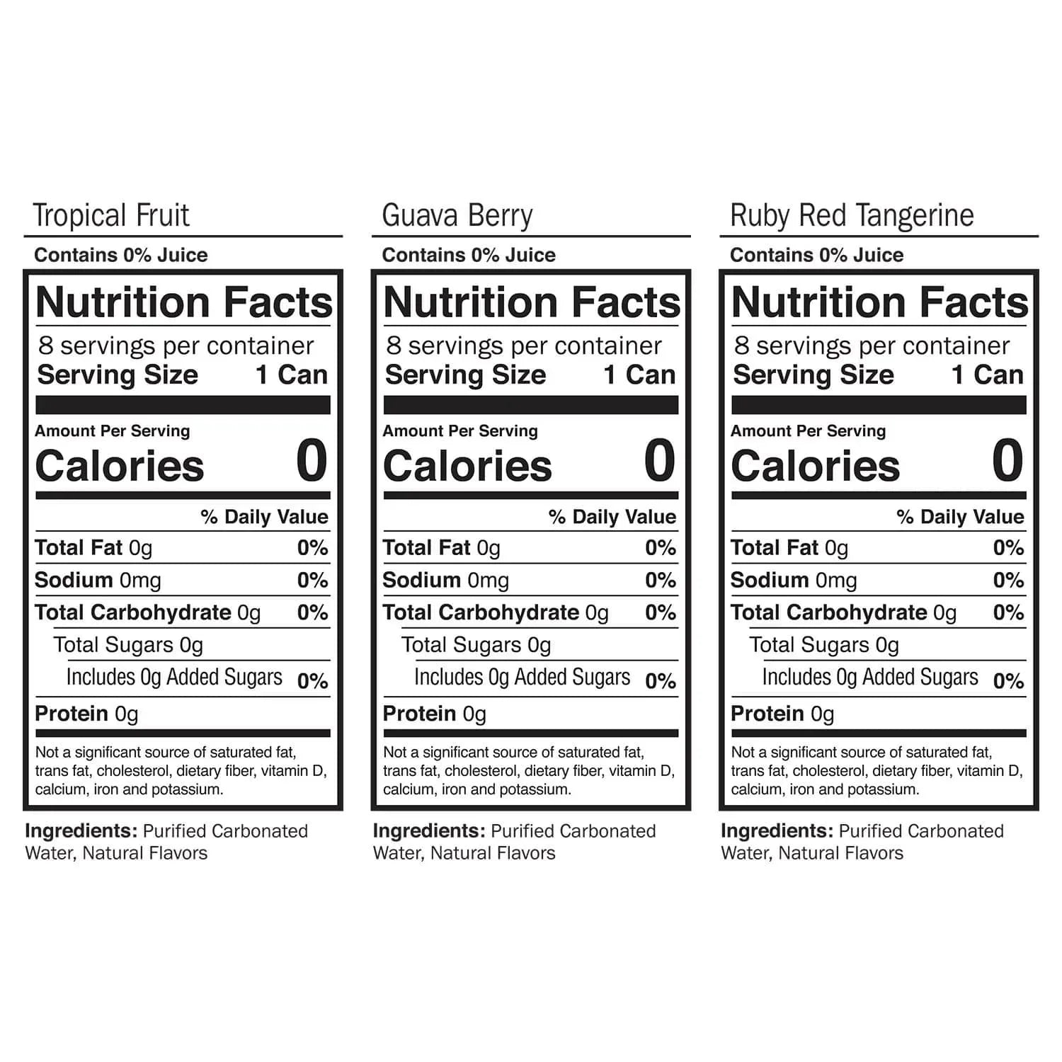 Waterloo Sparkling Water Variety Pack 355ml (TROPICAL-GUAVA-RUBY) 24 pk