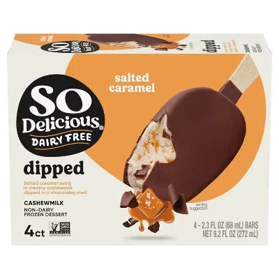 So Delicious Dairy Free Dipped Salted Caramel Frozen Dessert 272ml