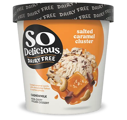 So Delicious, Dairy-Free Salted Caramel Cluster Cashewmilk Frozen Dessert 473 ml
