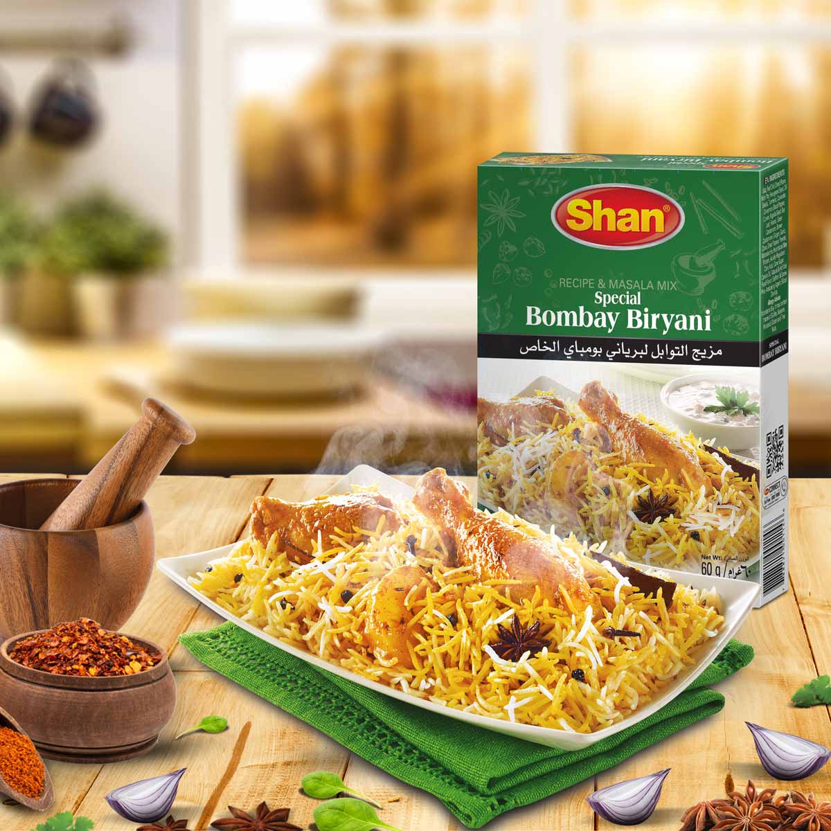 Shan Special Bombay Biriyani Recipe & Seasoning Mix 60gm(Pack of 6)