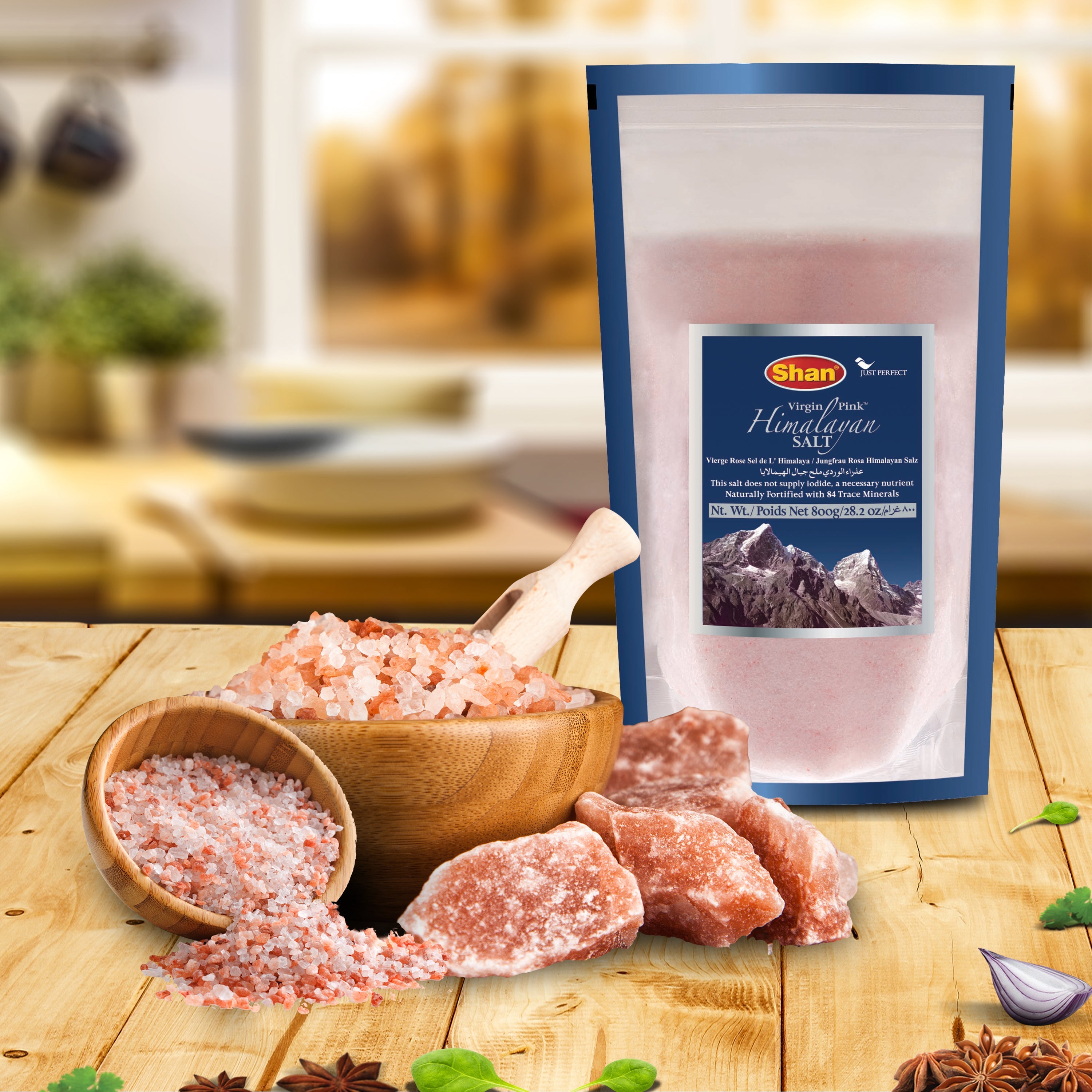 Shan Himalayan Virgin Pink Salt 800gm (Stand up Pouch) – Organic Herbs & Spices online UAE
