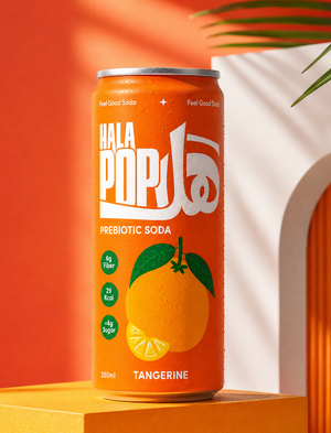 HalaPop Probiotic Soda Tangerine Pack of 4 - (250mlx4)