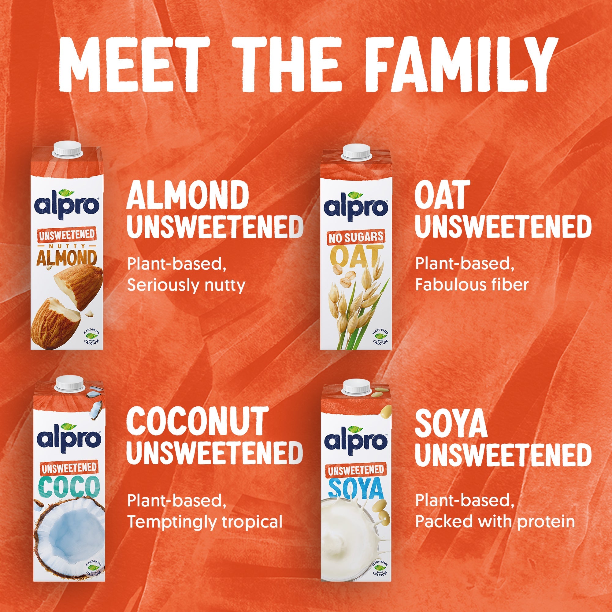 Alpro Almond Unsweetened Drink 1L, (Pack of 4) 100% Plant Based And Dairy Free, Suitable For Vegans, Naturally Free From Lactose, Rich In Nutrients