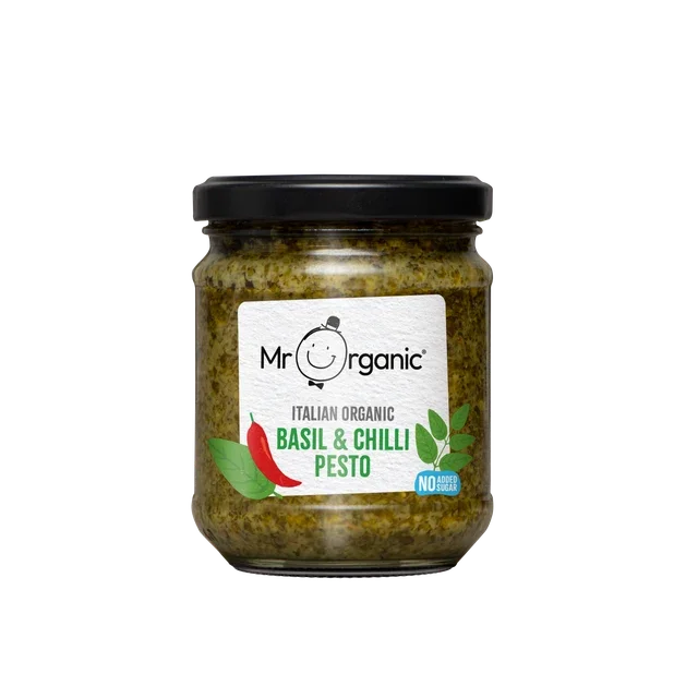 Mr Organic Basil & Chilli Pesto 190g