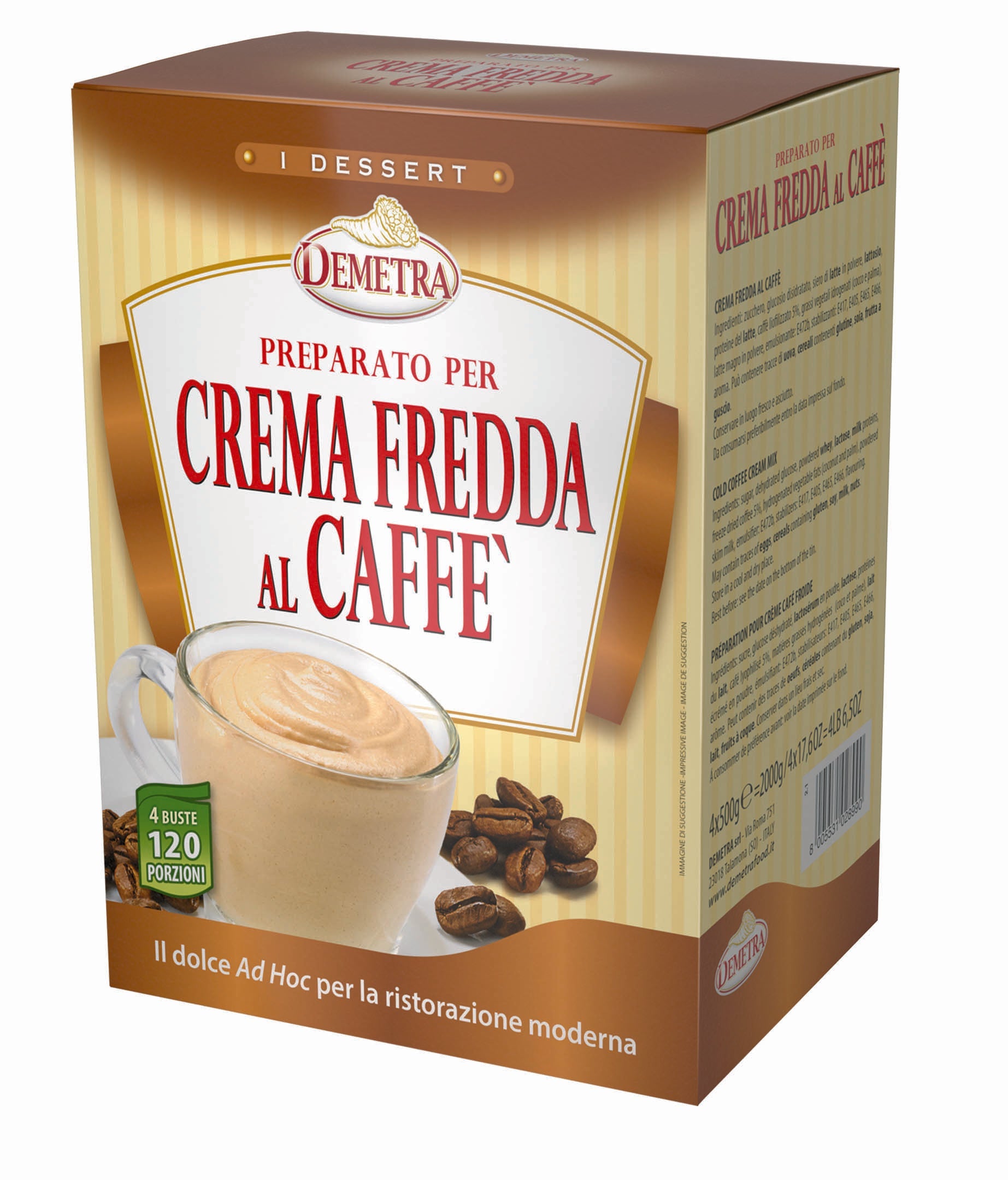 Demetra Cold Coffee Cream Mix - Pack of 4 (Each 500gm)