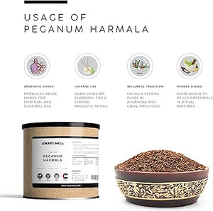 AWAFI MILL Peganum Harmala Seeds| Syrian rue - 100 g | 3.5 Oz