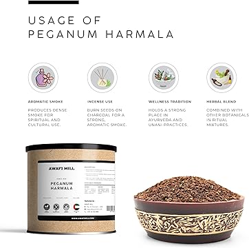 AWAFI MILL Peganum Harmala Seeds| Syrian rue - 100 g | 3.5 Oz