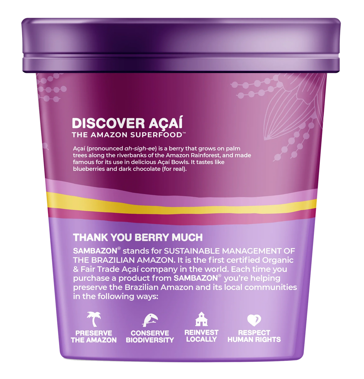 Sambazon Frozen Scoopable Açaí Sorbet - 10L