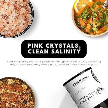 AWAFI MILL Pink salt crystal Sendha Namak - 500 g | 17.6 Oz