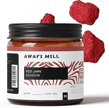 AWAFI MILL Red Jawi Incense | Red Jawi Benzoin - 100 g | 3.5 Oz