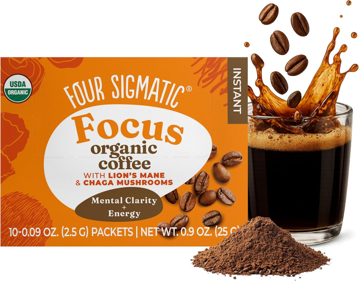 Four Sigmatic Focus Organic Instant Coffee 10 Sachets 25g
