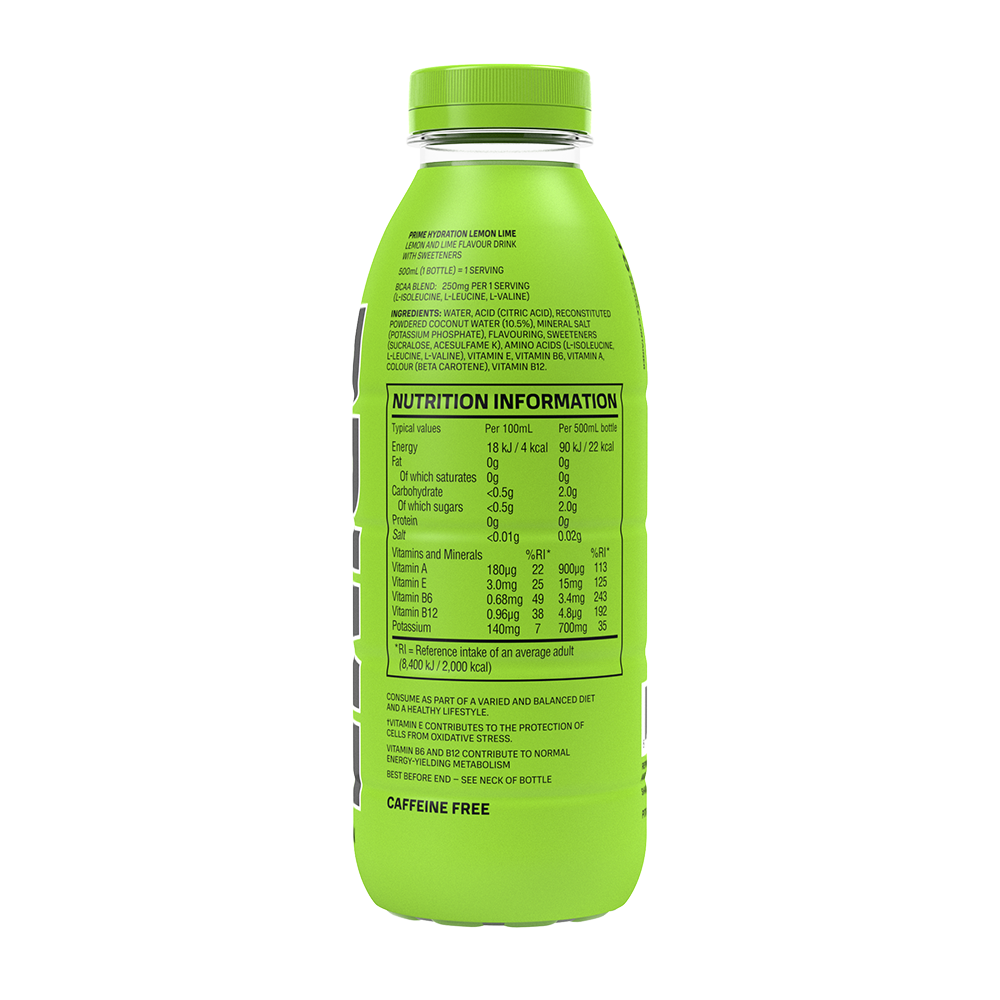 Prime Lemon Lime Hydration Drink 500ml
