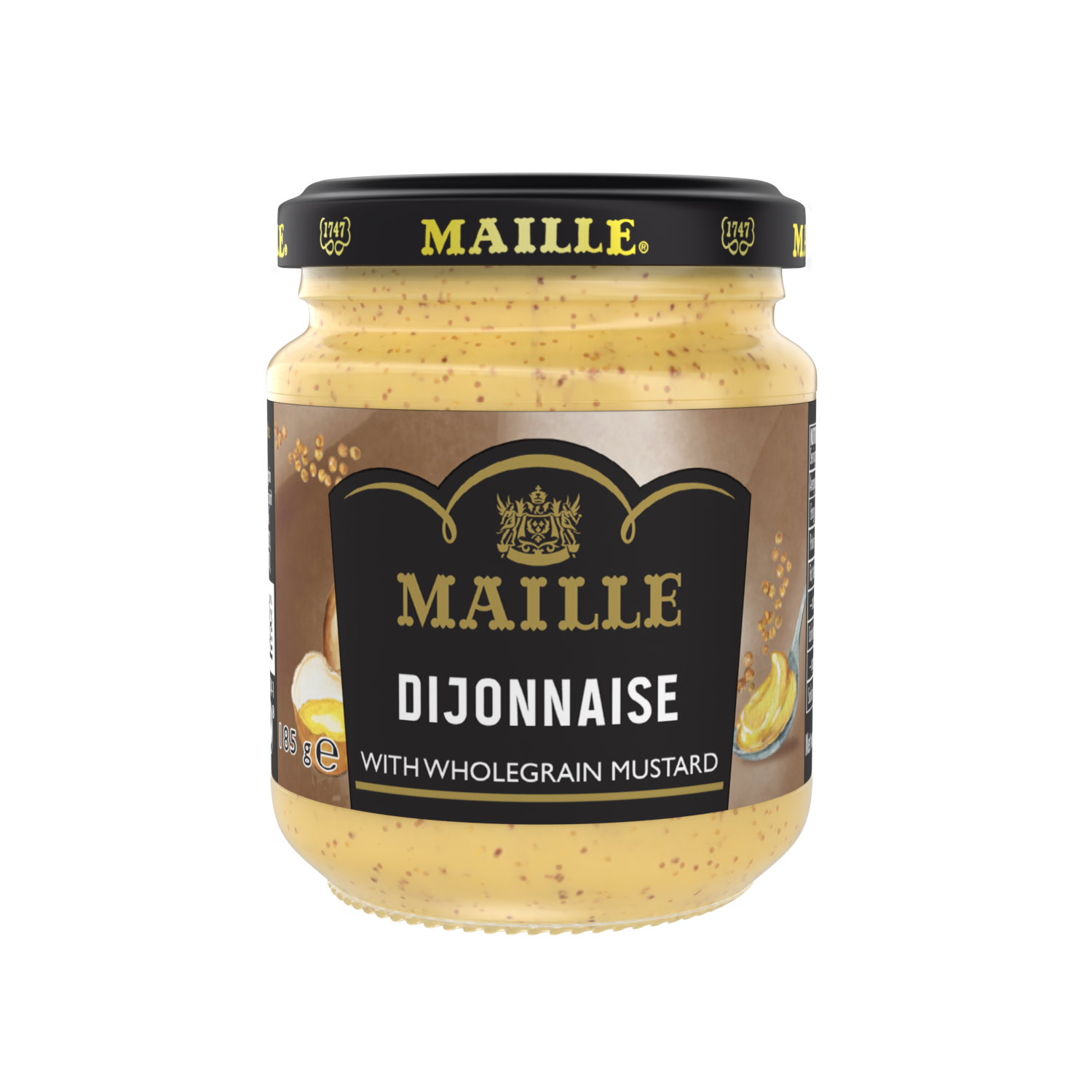 Maille Mustard Dijonnaise, With Wholegrain Mustard, 185g