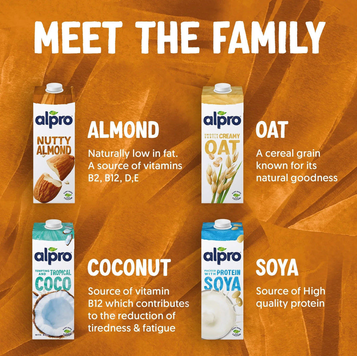 Alpro Almond - 1L Pack of 4