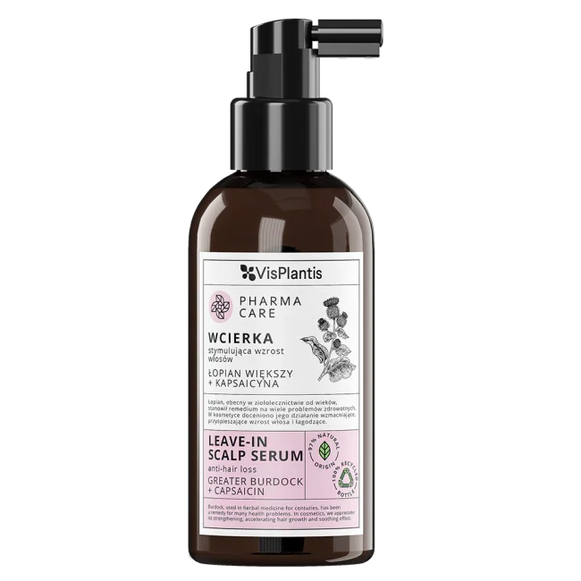 Leave in Scalp Serum Anti Hair Loss Greater Burdock + Capsaicin (VisPlantis, Pharma Care) - Image 1