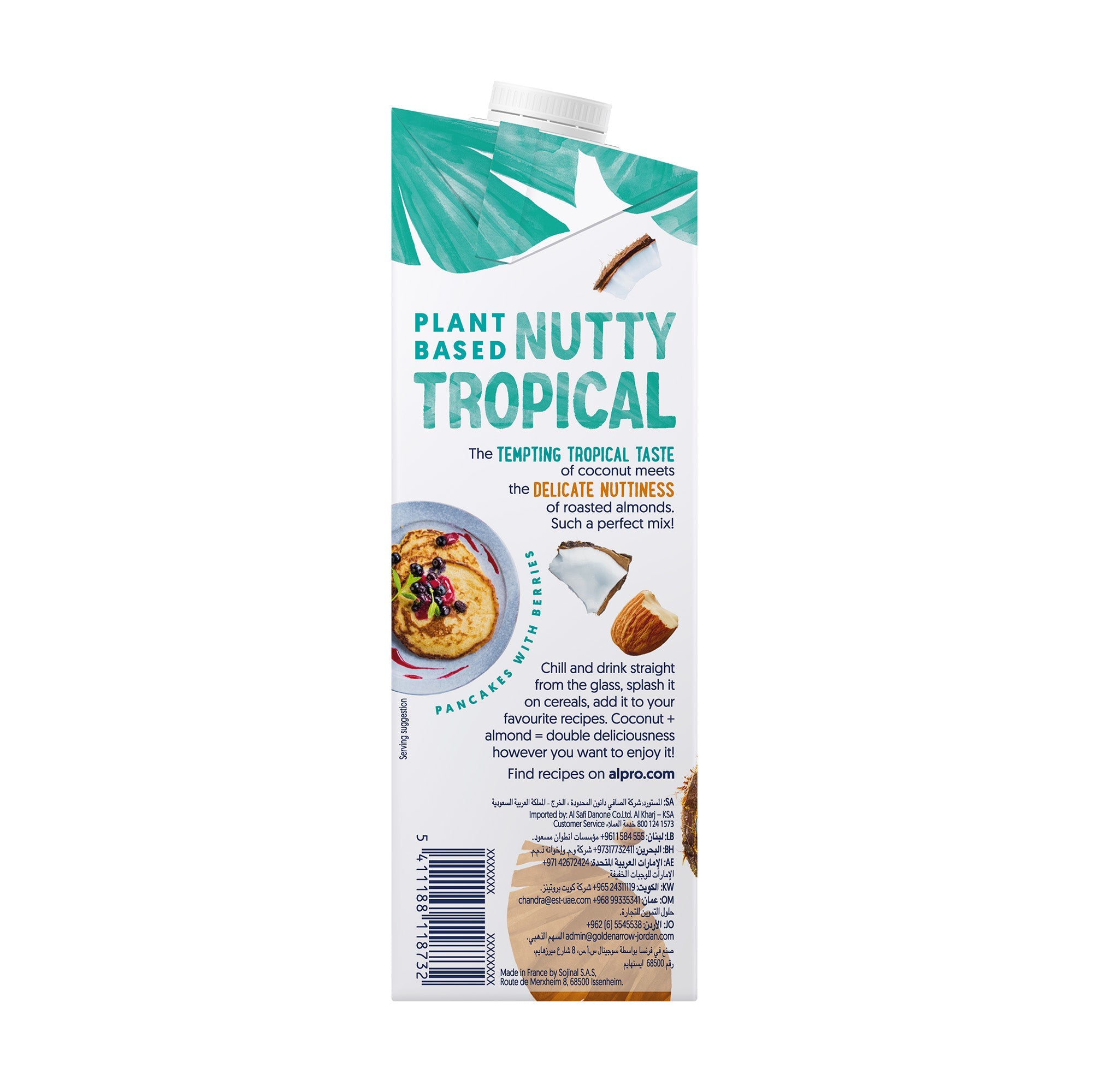 Alpro Drink Coconut-Almond (1l x 8), 100% Plant Based And Dairy Free, Suitable For Vegans, Naturally Free From Lactose, Rich In Nutrients