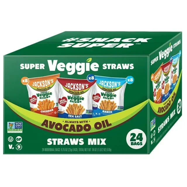 Jackson's Super Veggie Straws Mix Variety Pack 510g