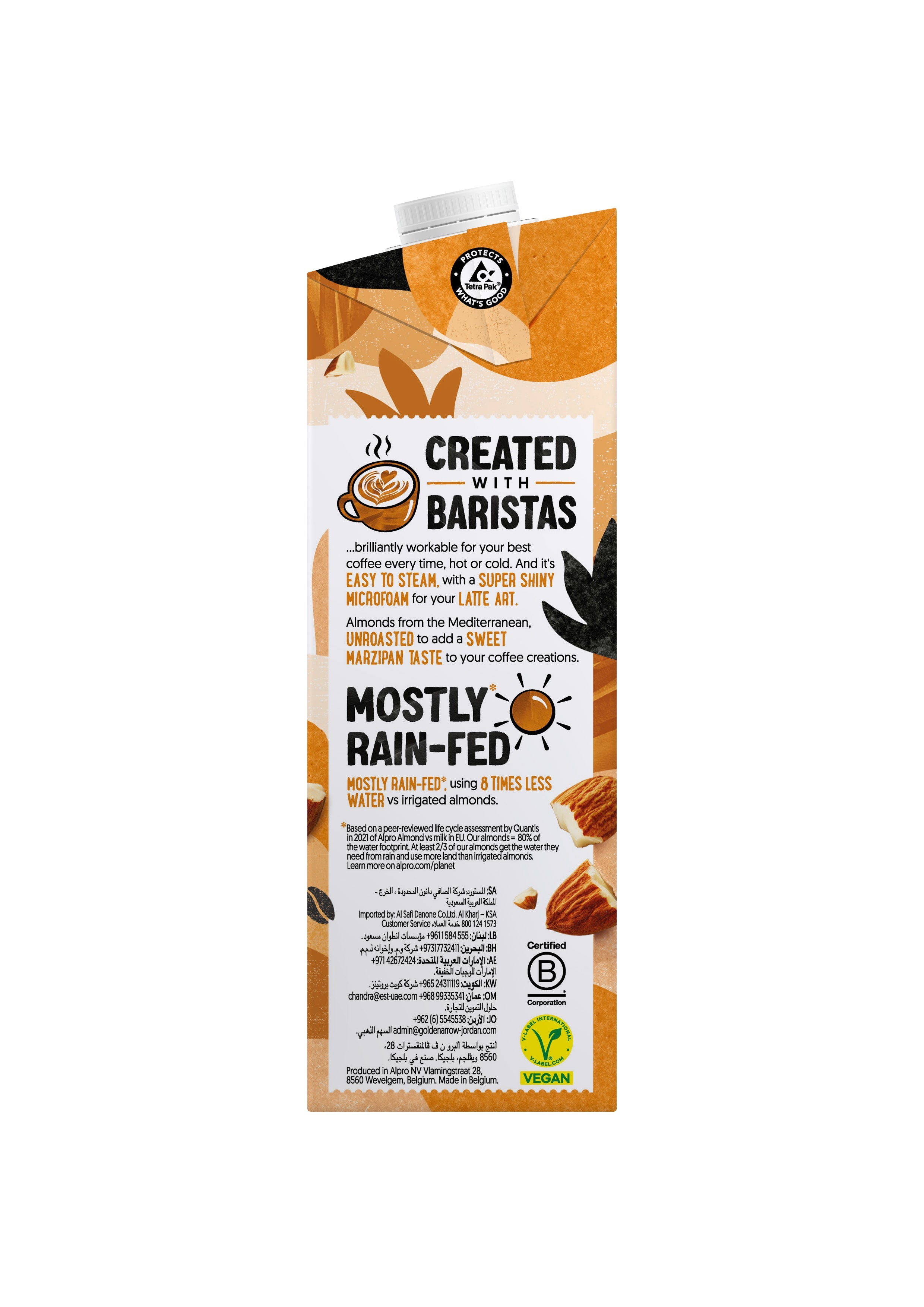 Alpro Barista Almond Drink, 1L, Totally Plant Based And Vegan, Naturally Free From Lactose, Fabulously Foamable Addition To Your Coffee