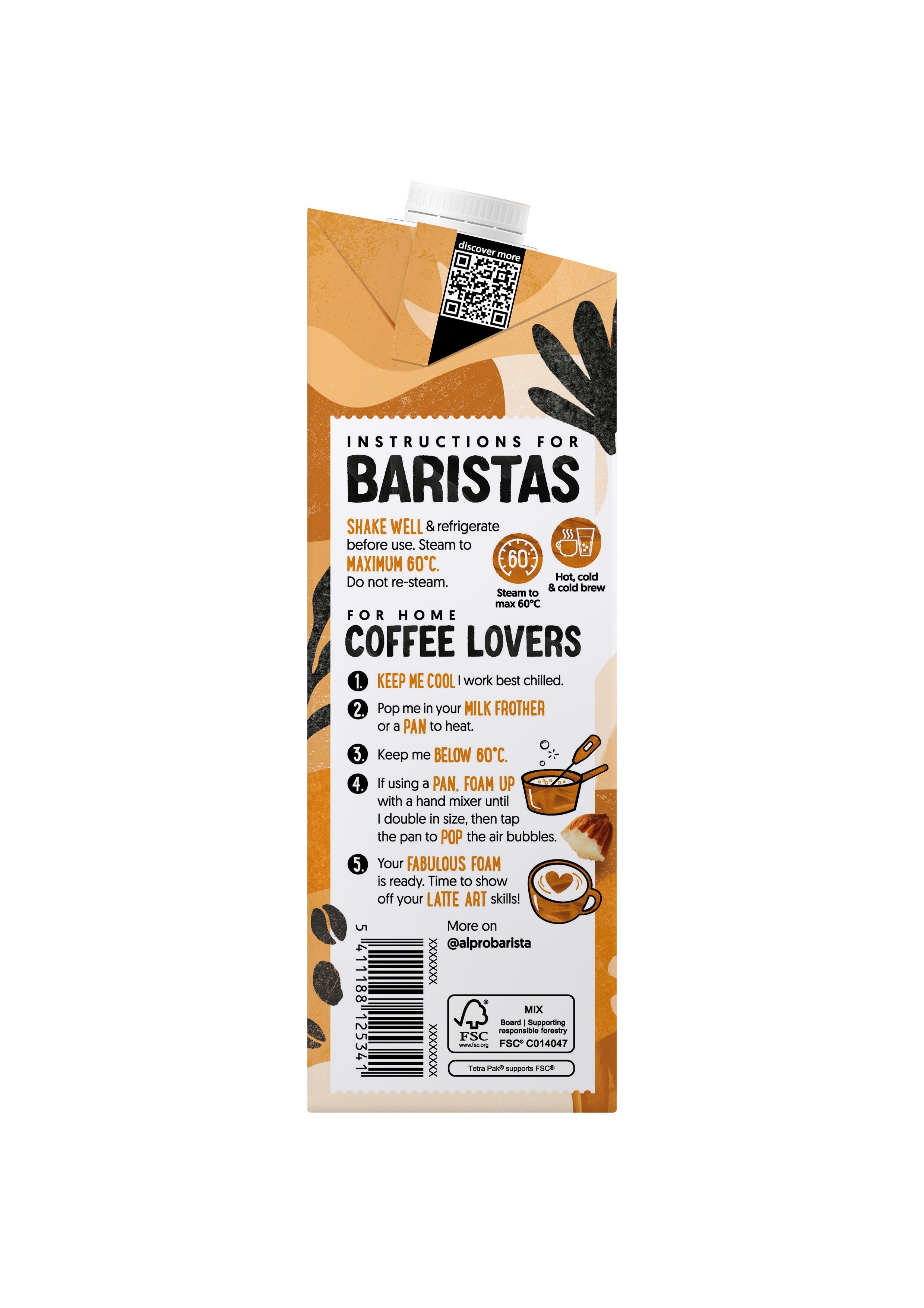 Alpro Barista Almond Drink, 1L, Totally Plant Based And Vegan, Naturally Free From Lactose, Fabulously Foamable Addition To Your Coffee