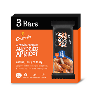 Castania Almonds & Coconuts No Added Sugar Healthy Bar 38G(3 Bars)Tripack Promo