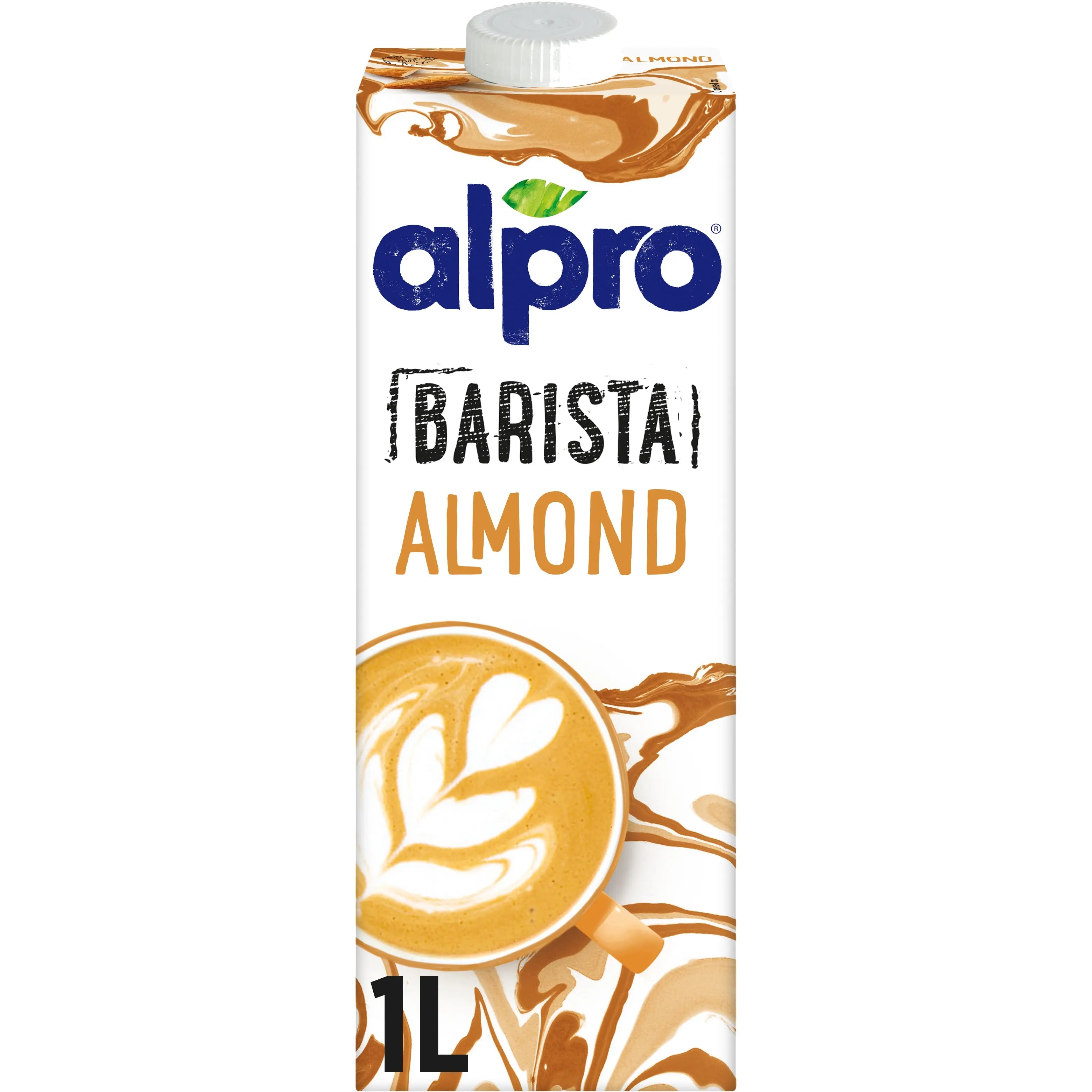 Alpro Barista Almond Drink 1L, (Pack of 4) 100% Totally Plant Based And Vegan, Naturally Free From Lactose, Fabulously Foamable Addition To Your Coffee