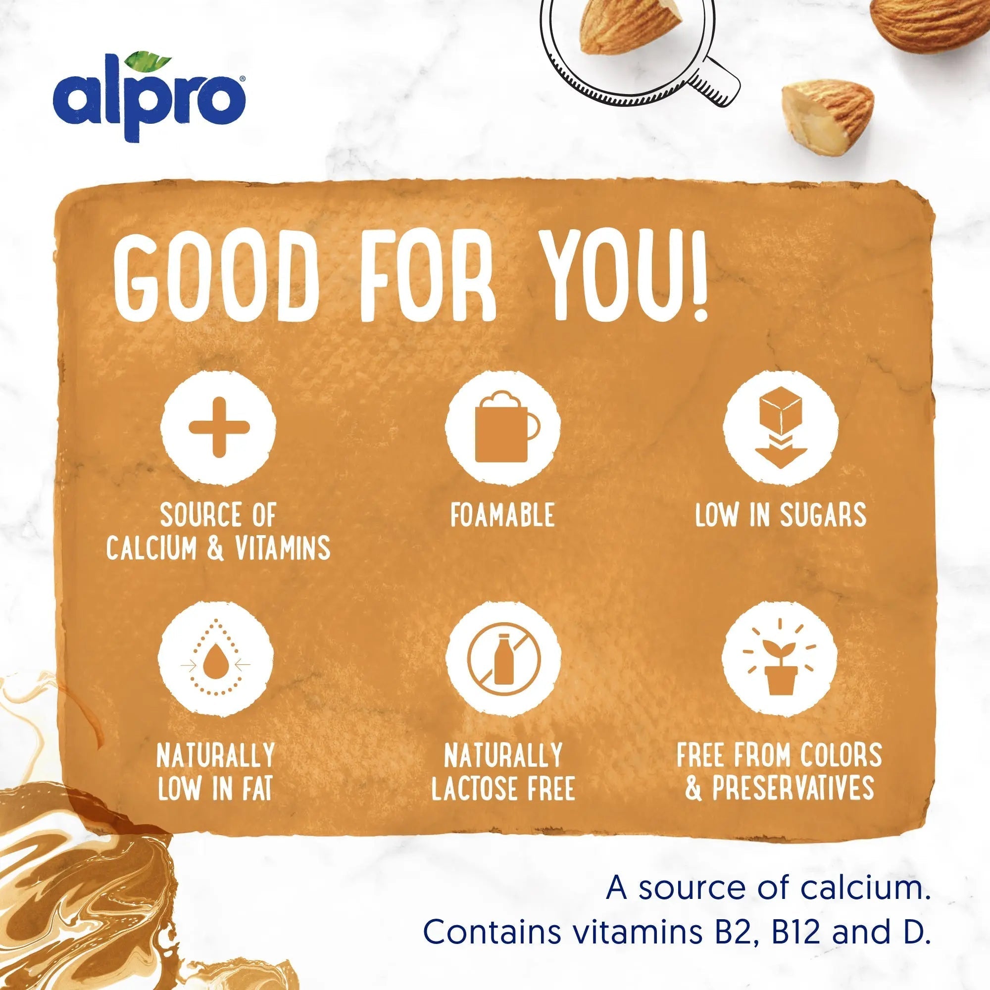 Alpro Barista Almond Drink 1L, (Pack of 4) 100% Totally Plant Based And Vegan, Naturally Free From Lactose, Fabulously Foamable Addition To Your Coffee