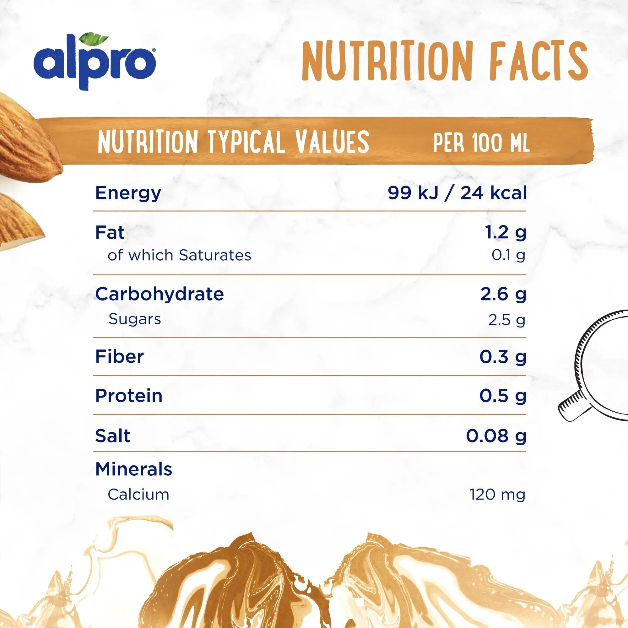 Alpro Barista Almond Drink 1L, (Pack of 4) 100% Totally Plant Based And Vegan, Naturally Free From Lactose, Fabulously Foamable Addition To Your Coffee