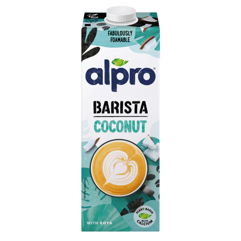 Alpro Barista Coconut plant-based milk 1L carton for coffee, vegan, UAE iPlantBased store
