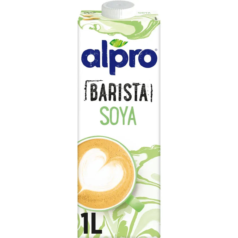 Alpro Barista Soya 1L plant-based milk carton for coffee, available at iPlantBased UAE